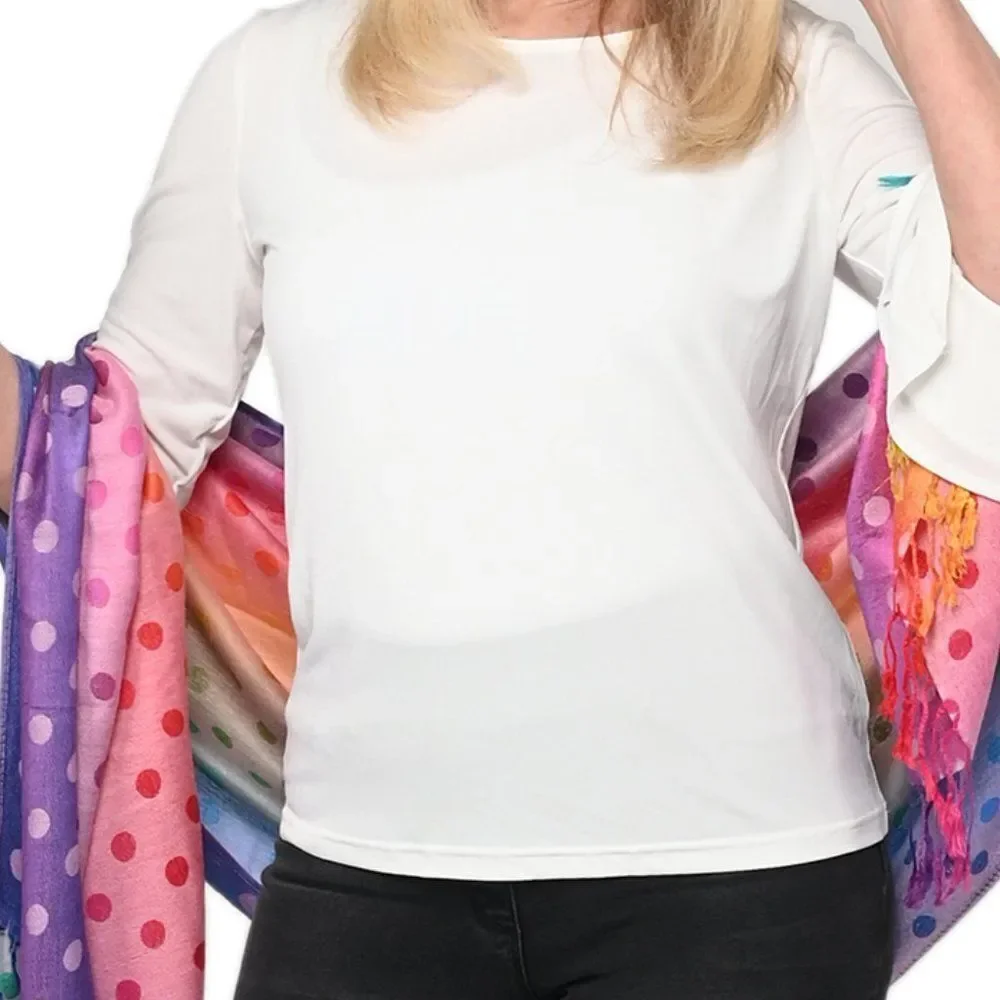 Rainbow Dot Shawl
